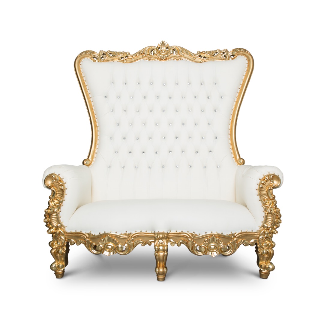 THRONE LOVE SEAT GOLD